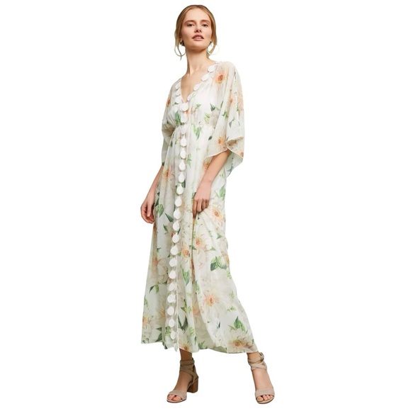 FARM Rio Dresses & Skirts - Farm Rio x Anthropologie NWT Dahlia Floral Chiffon Boho Midi Dress Womens Small